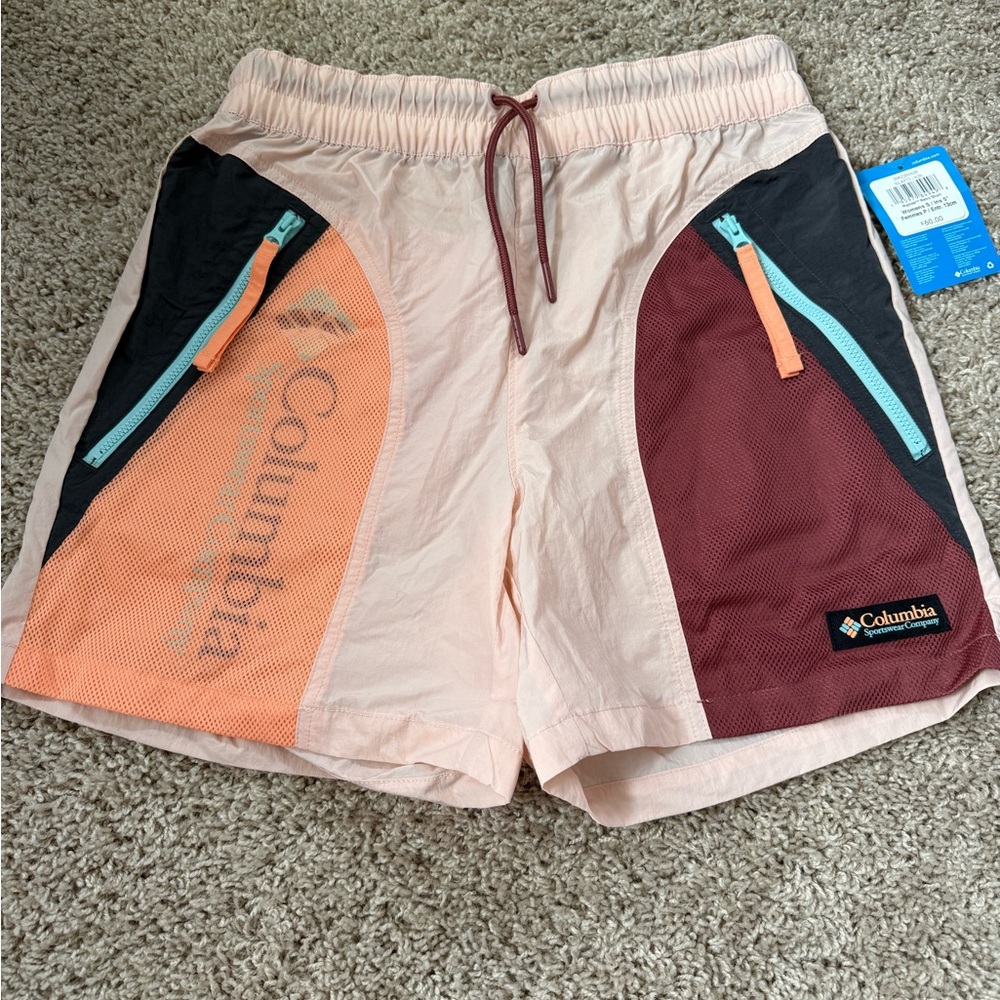 NEW With Tags Women’s Columbia Riptide Retro Hiking Shorts Omni Shield Sz Small